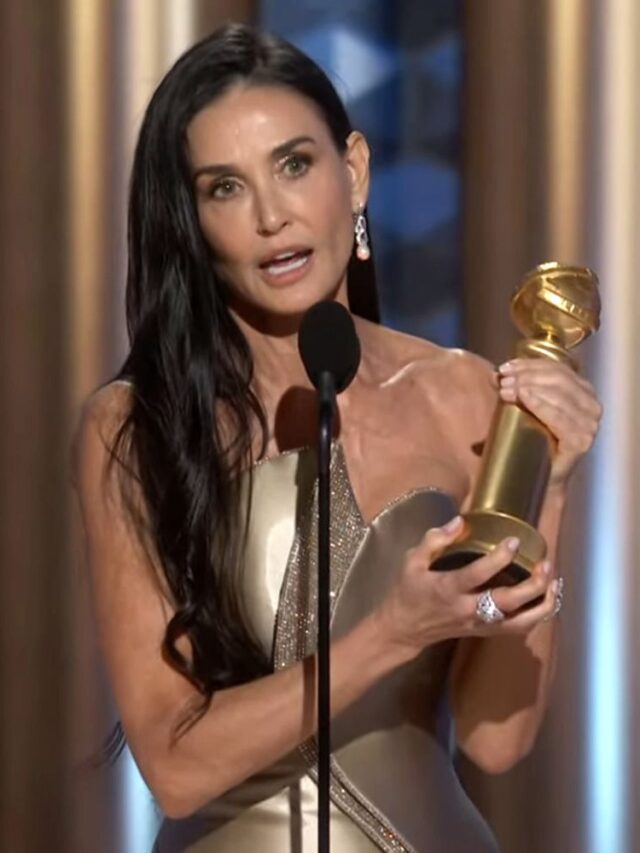 Why Demi Moore was Emotional While Receiving her Golden Globe Award